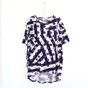 NWT Lularoe Irma Nightmare Before Christmas tunic top Tim Burton Skellington M